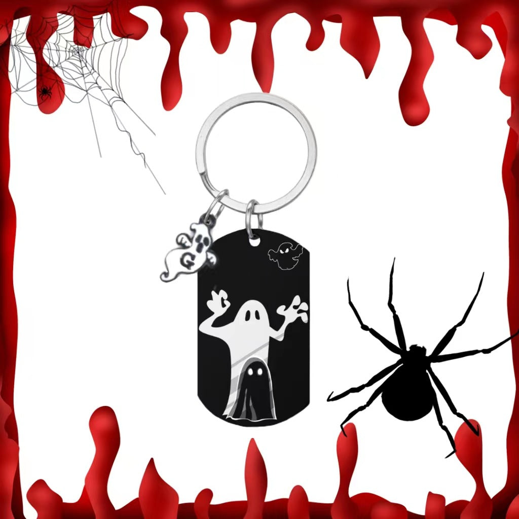 Wholesale Stainless Steel Halloween Ghost Keychain